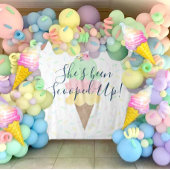 アイスクリームのバックドランドタペストリーをスクープした タペストリー