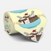 アイスクリームのバナナスプリットのタイ ネクタイ (ロール)