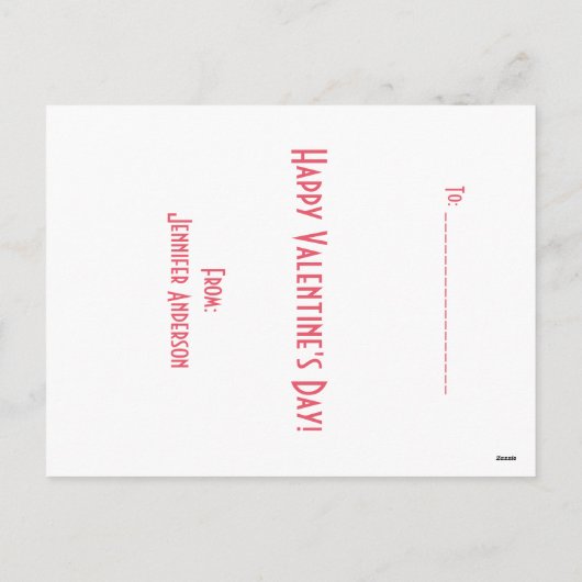 アイスクリームのバレンタインデーのヴィンテージ象 シーズンポストカード (裏面)