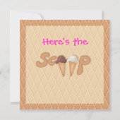 アイスクリームのパーティの招待状のお祝い 招待状 (裏面)