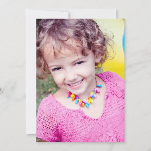 アイスクリームのパーティーの子供の誕生日のパーティの招待状 招待状 (裏面)