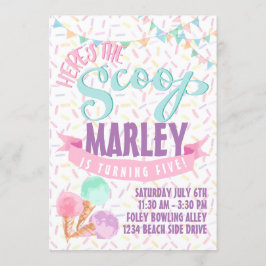 アイスクリームのパーティーの招待 招待状