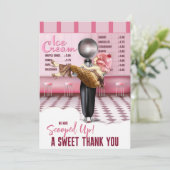 アイスクリームのブライダルシャワー　感謝を込めて サンキューカード (スタンド正面)