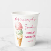 アイスクリームのブリダルシャワー She's been scooped up 紙コップ (正面)