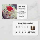 アイスクリームのロイヤリティカード ロイヤリティカード (正面/裏面)