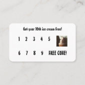 アイスクリームのロイヤリティカード ロイヤリティカード (裏面)