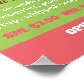 アイスクリームのロゴ、アイスクリームパーラー メニュー ポスター (角)