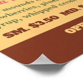 アイスクリームのロゴ、アイスパーラー メニュー ポスター (角)