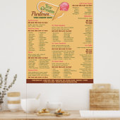 アイスクリームのロゴ、アイスパーラー メニュー ポスター (キッチン)