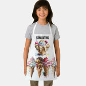 アイスクリームのワッフルコーンチョコレートデザートトッピング エプロン (インサイチュ)