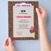 アイスクリームの事業 チラシ (手)