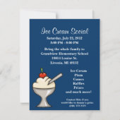 アイスクリームの会合のフライヤ 招待状 (正面)