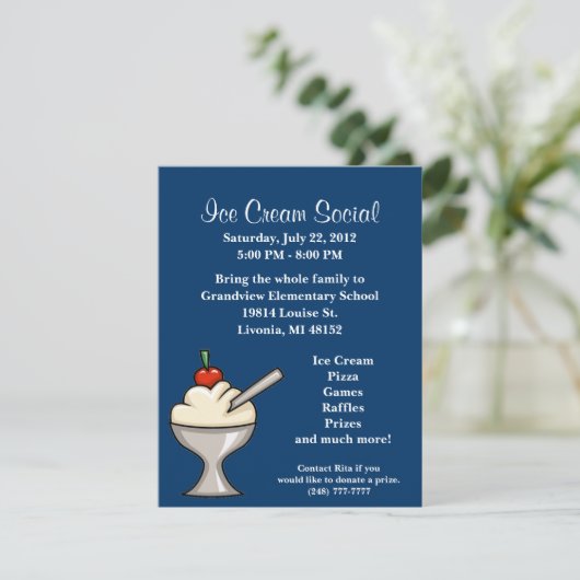 アイスクリームの会合のフライヤ 招待状 (スタンド正面)