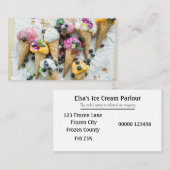 アイスクリームの写真の名刺 名刺 (正面/裏面)