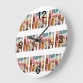 アイスクリームの写真 ラージ壁時計 (傾斜)