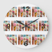 アイスクリームの写真 ラージ壁時計 (正面)