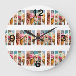 アイスクリームの写真 ラージ壁時計