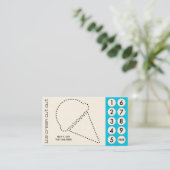 アイスクリームの切り取られたパンチカード ロイヤリティカード (スタンド正面)