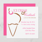 アイスクリームの列 招待状 (正面/裏面)