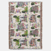 アイスクリームの国のリピートデザイン スローブランケット (正面縦)