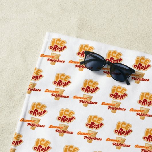 アイスクリームの夏の選好 ビーチタオル (インサイチュ)
