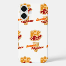 アイスクリームの夏の選好 iPhone 16ケース