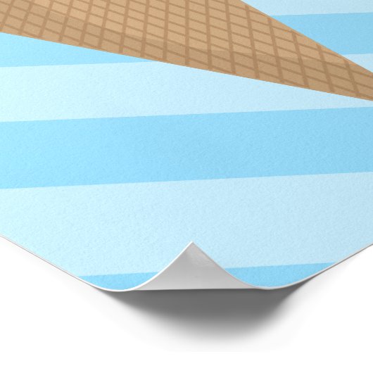 アイスクリームの子供の成長グラフ ポスター (角)