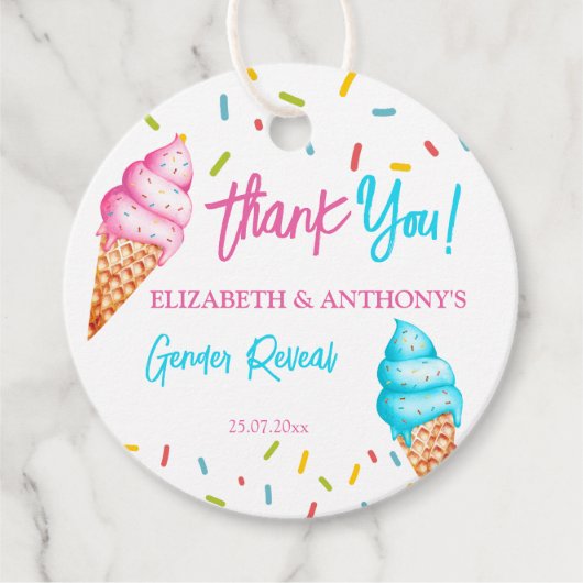 アイスクリームの性別で明感謝していらかに フェイバータグ (正面)