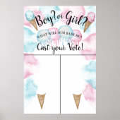 アイスクリームの性別の明らかにあなたの投票ゲームのサインをキャスト。 ポスター (正面)