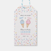 アイスクリームの性別の表示 ギフトタグ (正面)