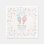 アイスクリームの性別の表示 スタンダードカクテルナプキン (正面)