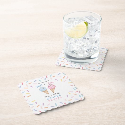アイスクリームの性別の表示 ペーパーコースター (インサイチュ)