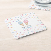 アイスクリームの性別の表示 ペーパーコースター (アングル)