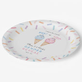 アイスクリームの性別の表示 ペーパープレート (アングル)