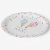 アイスクリームの性別の表示 ペーパープレート (アングル)