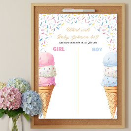 アイスクリームの性別当てゲーム What's The Scoop Ice Cream Gender ポスター