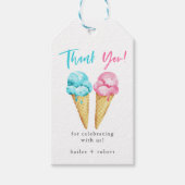 アイスクリームの性別発表パーティー景品 ギフトタグ (正面)