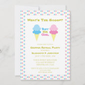 アイスクリームの性別発表招待状 招待状 (正面)