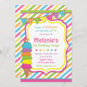 アイスクリームの招待/アイスクリームの招待 招待状 (正面/裏面)