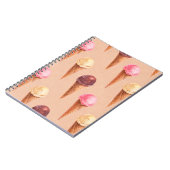 アイスクリームの水色イラストレーション。シームレスなパット ノートブック (左側)