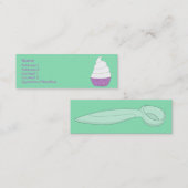 アイスクリームの社会的なプロフィールカード スキニー名刺 (正面/裏面)