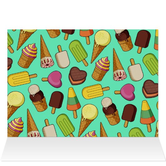 アイスクリームの背景 (内部横(上))