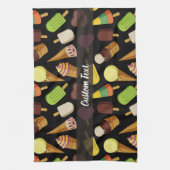 アイスクリームの背景 キッチンタオル (縦)