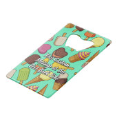 アイスクリームの背景 クレジットカード栓抜き (裏面アングル)