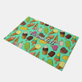 アイスクリームの背景 ドアマット (アングル)