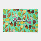 アイスクリームの背景 ドアマット (正面)