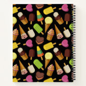 アイスクリームの背景 ノートブック (裏面)