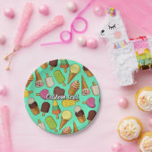 アイスクリームの背景 ペーパープレート (パーティー)