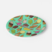 アイスクリームの背景 ペーパープレート (アングル)