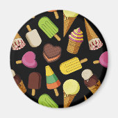 アイスクリームの背景 マグネット (正面)